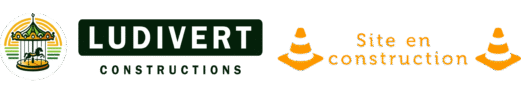 Logo société Ludivert avec un message "site en constructions