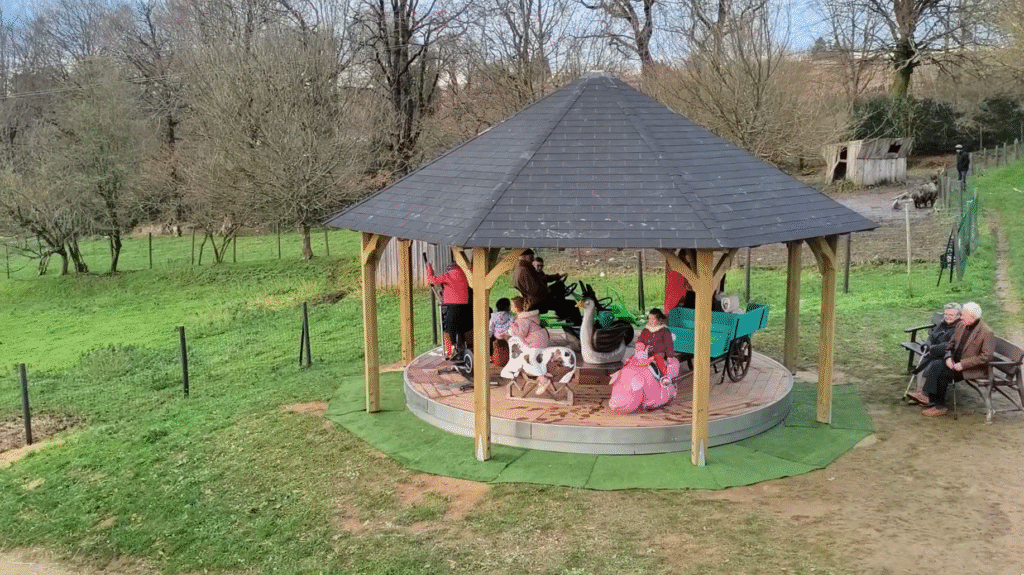 carrousel-dans-un-parc Carrousel à pédale