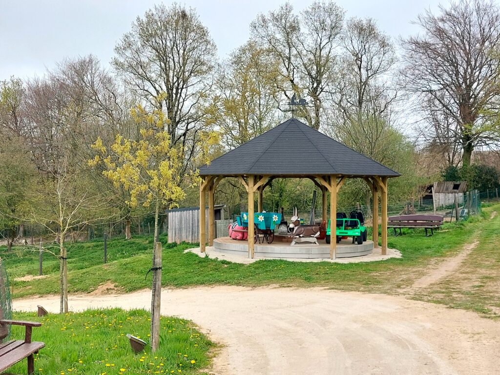 carrousel-dans-un-parc Carrousel à pédale dans un parc